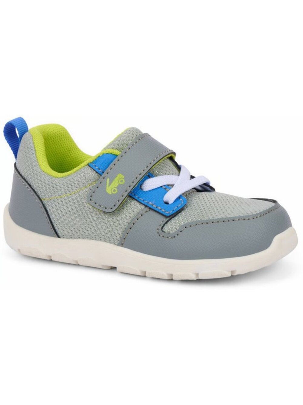 See Kai Run Basics Gray and Lime Toddler Tenny Sneakers Size 4